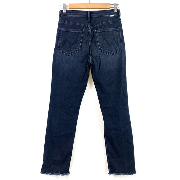 Mother High Waisted Rascal Ankle Snippet Straight Leg Denim Jean Thunder Road 27 - Picture 4 of 7